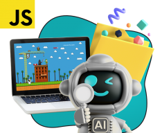 Язык программирования JavaScript + AI. Проектное обучение + геймификация + AI-помощники - КИБЕРшкола программирования для детей, компьютерные курсы для школьников, начинающих и подростков - KIBERone г. Ишим