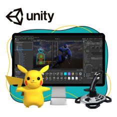 Мир игр на Unity 2D на популярном движке + AI-помощники - КИБЕРшкола программирования для детей, компьютерные курсы для школьников, начинающих и подростков - KIBERone г. Ишим