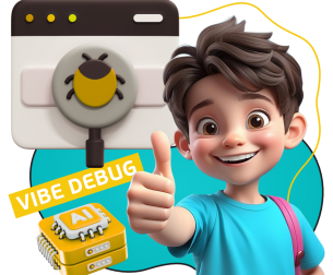 Тестирование & Vibe Debug. Охотники за багами - КИБЕРшкола программирования для детей, компьютерные курсы для школьников, начинающих и подростков - KIBERone г. Ишим